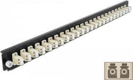 DeLOCK - Rack-Montageblech für Glasfaser-Spleißbox - Vorderseite - LC MM X 24 - beige - 1U - 48,3 cm (19) (43359)