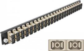 DeLOCK - Rack-Montageblech für Glasfaser-Spleißbox - Vorderseite - SC MM X 24 - beige - 1U - 48,3 cm (19) (43365)