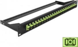 Delock - Patch Panel - Rack montierbar - SC MM X 24 - Schwarz, hellgrün - 1U - 48.3 cm (19)