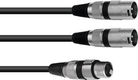 Omnitronic 30225203 Audio-Kabel 0,5 m XLR (3-pin) 2 x XLR (3-pin) Schwarz (30225203)
