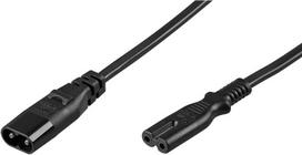 Wentronic IEC-60320-C8 IEC-60320-C7 2m C8-Koppler C7-Koppler Schwarz (97201)