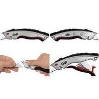 WEDO Safety-Cutter Profi Plus, Klinge: 19 mm, silber/schwarz automatischer Klingenrückzug, Rasterautomatik, ergonomisch - 1 Stück (78 850)