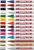 Edding 750 - Schwarz - Braun - Gold - Grün - Orange - Pink - Rot - Silber - Violett - Gelb - Weiß (4-750-9-999)