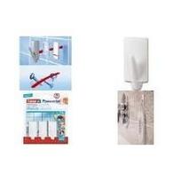 tesa Powerstrips Haken SMALL Trend, weiß aus hochwertigem Kunststoff, mehrfach verwendbar, - 1 Stück (57559-00000-01)