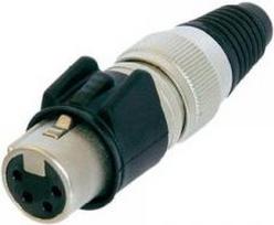 NEUTRIK XLR-Steckverbinder Buchse, gerade Polzahl: 4 Silber NC4FX-HD 1 St. (NC4FX-HD)