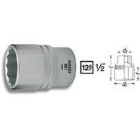 Hazet Doppel-6kt.-Steckschlüssel-Einsatz, Innenvierkant 12,5 mm (1/2 ) 900Z-17 Schlüsselweite 17 mm Länge (900Z-17)