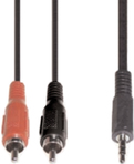 e+p B 113/2 2.5m 2 x RCA 3.5mm Schwarz Audio-Kabel (B 113/2)