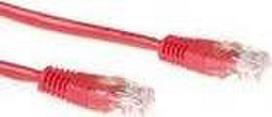 ACT Red 10 meter U/UTP CAT6 patch cable with RJ45 connectors. Cat6 u/utp red 10.00m (IB8510)