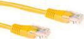 ACT Yellow 5 meter U/UTP CAT6 patch cable with RJ45 connectors. Cat6 u/utp yellow 5.00m (IB8805)