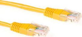 ACT Yellow 20 meter U/UTP CAT6 patch cable with RJ45 connectors. Cat6 u/utp yellow 20.00m (IB8820)