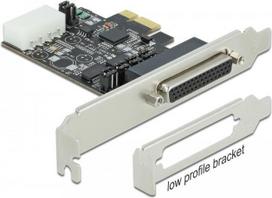 DeLOCK - Serieller Adapter - PCIe 2.0 Low-Profile - RS-232 x 2 - Schwarz