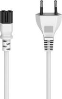 Hama - Stromkabel - Eurostecker zu power IEC 60320 C7 - Wechselstrom 230 V - 1,5m - geformt - weiß (00223271)