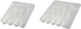 keeeper Besteckkasten pablo, 7-fach, PP, natur-transparent 7 Fächer, geschlossen, Maße: (B)395 x (T)370 x (H)50 mm - 1 Stück (1016300100000)