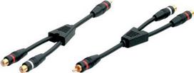 Tecline exertis Connect Y Adapterkabel - Video/Audio-Splitter - RCA weiblich zu RCA männlich - 20 cm (64654)