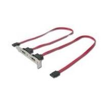 Delock Slotblech intern 2x SATA zu 2x eSATA extern (65116)