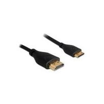 DeLOCK High Speed HDMI with Ethernet - Video-/Audio-/Netzwerkkabel - HDMI - 34 AWG - HDMI, Typ A19-polig (M) - mini HDMI, Typ C 19-polig (M) - 1 m (83132)