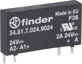 Finder Solid-State-Printrelais, Serie 34 34.81.7.060.9024 Last-Strom 2 A Schaltspannung 24 V/DC (34.81.7.060.9024)