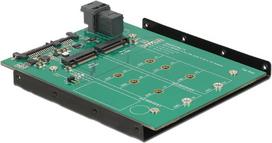 DeLOCK Converter SATA 22 pin / SFF-8643 NVMe > 1 x M.2 NGFF Key M + 1 x M.2 NGFF Key B - Speichereinschubadapter - 8,9 cm to 2 x M.2 - SFF (3.5 to 2 x M.2 - SFF) (62704)