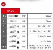 KS TOOLS 1/4 CLASSIC Bit-Satz, 32-tlg. (911.2060)