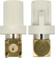 DeLOCK FAKRA B Stecker 90° PCB - Isolation: PTFE - 21,3 x 11,5 mm - Cremeweiß (89773)