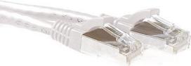 ACT White 20 meter SFTP CAT6A patch cable snagless with RJ45 connectors. Cat6a s/ftp snagless wh 20.00m (FB6420)