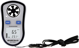 Basetech BS-10AN Anemometer 0.1 bis 30 m/s mit Temperaturmessfunktion