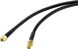 SpeaKa Professional Antennen Verlängerungskabel [1x RP-SMA-Stecker - 1x RP-SMA-Buchse] 10.00 m Schwarz (SP-9226168)