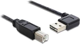 DeLOCK EASY-USB - USB-Kabel - USB (M) - USB Typ B, 4-polig (M) - 3,0m - 90-Grad-Anschluss - Schwarz (83376)