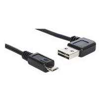 DeLOCK EASY-USB - USB-Kabel - USB (M) - 5-polig Micro-USB Typ B (M) - 3,0m - 90-Grad-Anschluss - Schwarz (83384)