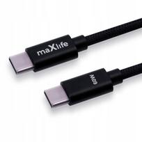 Usb-c į Usb-c kabelis, 1m, 60w, greitas įkrovimas, juodas nailonas