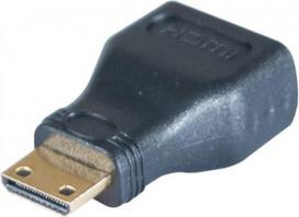 Mini-HDMI auf HDMI Adapter, Bu. A / St. C, vergoldet Adapter von HDMI-Buchse auf Mini-Stecker C (128296)