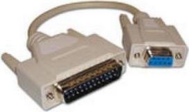 ACT Extension cable - 1:1 wired DB 25 Male - DB 9 Female 1.8m 1.8m VGA (D-Sub) D-sub (DB-25) Weiß (AK1230)