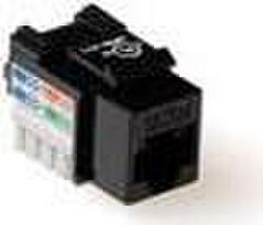 ACT CAT6A Keystone Jack unshielded punch down under black. Type: CAT6A Black Keystone utp c6a punchdown bk (TD6016)