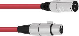 Omnitronic 30220905 XLR Verbindungskabel [1x XLR-Stecker 3 polig - 1x XLR-Buchse 3 polig] 5.00 m Rot (30220905)