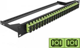 Delock - Patch Panel - Rack montierbar - SC Duplex MM X 24 - Schwarz, hellgrün - 1U - 48.3 cm (19)