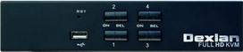 Dexlan HDMI 1.4 KVM Switch, 4k UHD, USB, 4-fach, Desktop (061093)