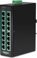 TRENDnet Industrie Switch 16 Port Gbit PoE+  DIN-Rail Metall | TI-PG160 | 0710931161618