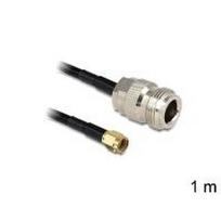 DeLOCK - Antennenkabel - N-Anschluss (W) - RP-SMA (M) - 1,0m - LMR-195 - Schwarz (88684)