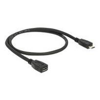 DeLOCK - USB-Verlängerungskabel - 5-polig Micro-USB Typ B (M) - 5-polig Micro-USB Typ B (W) - 50cm (USB/USB2.0) (83567)