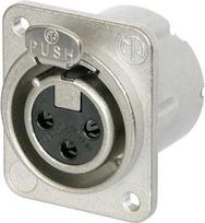 Neutrik XLR-Steckverbinder Flanschbuchse, Kontakte gerade Polzahl: 3 Silber NC3FD-LX-M3 1 St. (NC3FD-LX-M3)