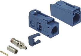 DeLOCK FAKRA C Buchse 25 mm - Isolation: PTFE - zum Crimpe - Signalblau (89687)