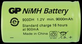 NH GP 900DH - NiMh Akku D Mono 9000 mAh 1er-Pack - Akku - Mono (D) (301.900DH-C1)