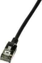 Logilink Ultraflex SlimLine - Patch-Kabel - RJ-45 (M) zu RJ-45 (M) - 1.5 m - 3.8 mm - shielded PIMF - CAT 6a - geformt, geschirmt, halogenfrei - Schwarz, RAL 9010 (CQ9043S)