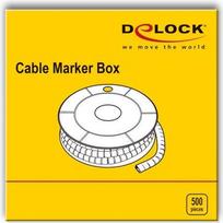 DeLOCK Cable Marker Box, No. 9 - Leitungs- / Kabel-Marker (vorgedruckt) - Gelb (Packung mit 500) (18363)