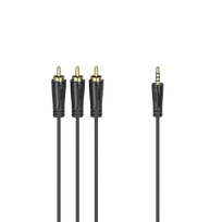 Hama 00205154 Audio-Kabel 1,5 m 3.5mm 3 x RCA Schwarz (00205154)