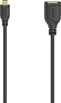 Hama Micro-USB-OTG-Kabel Flexi-Slim, USB 2.0, 480Mbit/s, 0,15 m (00200613)