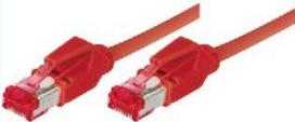 Patchkabel S/FTP, PiMF, Cat 6, rot, 1,0 m Halogenfrei, mit Leoni-Kabel und Hirosesteckern TM21 (bisherige Bezeichnung S/STP) (73601R)