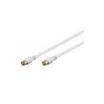 Wentronic Goobay SAT Anschlusskabel, F-Quick, 100% geschirmt, vergoldet, Weiß, 1.5 m - F-Stecker (Quick)  F-Stecker (Quick) (62743)