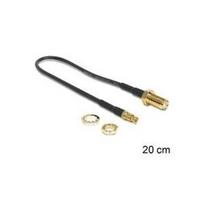DeLOCK - HF-Kabel - HF - SMA (W) - TS-9 (M) - 20cm - (RG-174) - Schwarz (88484)