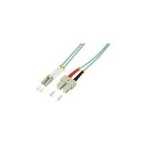 Logilink - Patch-Kabel - LC Multi-Mode (M) - SC multi-mode (M) - 5 m - Glasfaser - 50/125 Mikrometer - OM3 - halogenfrei - Aquamarin (1P3LS05)